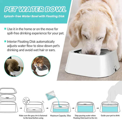 Spill-Resistant Pet Water Bowl