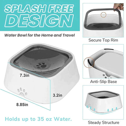 Spill-Resistant Pet Water Bowl