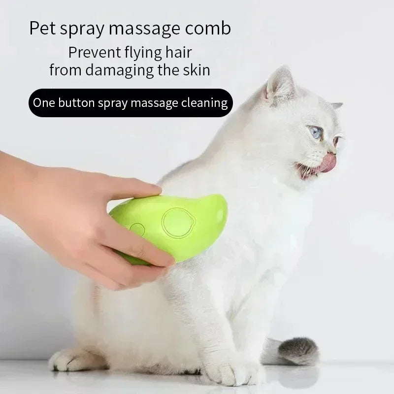 Steam Brush Scratcher for Cats Steam 3 in 1 Pet Brush Cat Steam Brush Comb Dog Brushes Electric Spray Cat Brushes Massage Comb