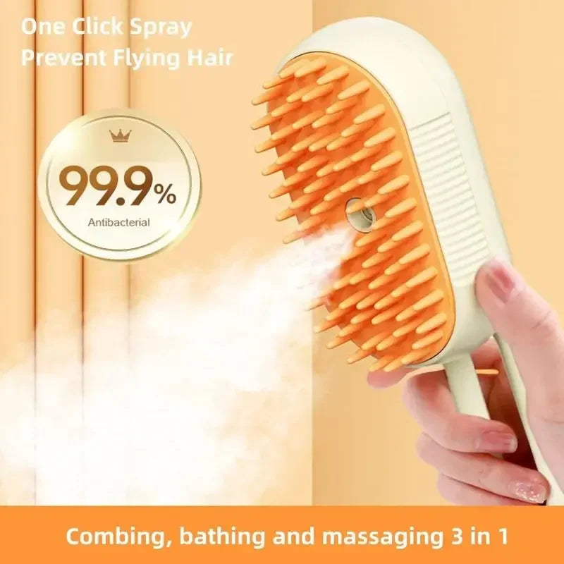 Steam Brush Scratcher for Cats Steam 3 in 1 Pet Brush Cat Steam Brush Comb Dog Brushes Electric Spray Cat Brushes Massage Comb